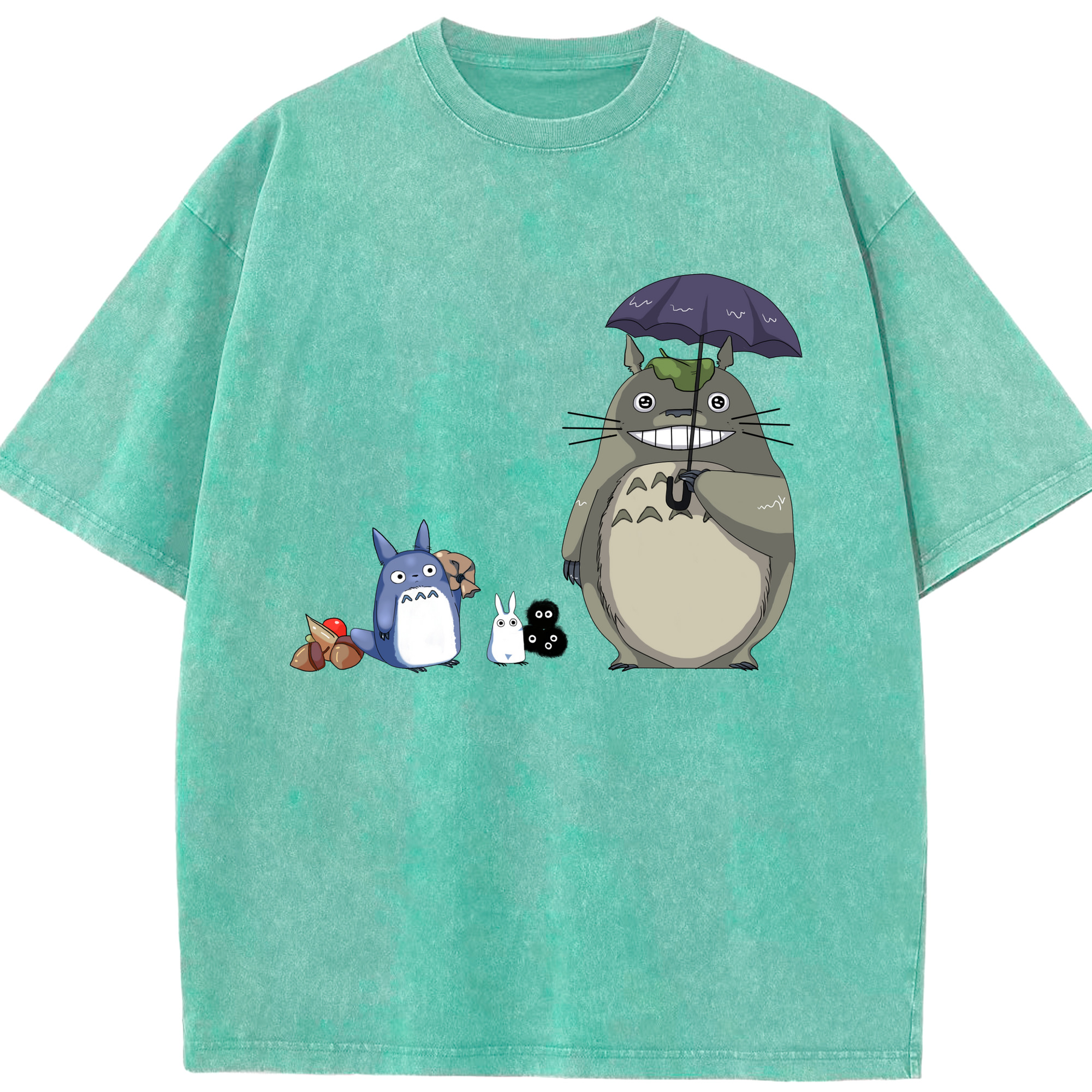 （画像用） となりのトトロ 草壁メイ 草壁サツキ My Neighbor Totoro Satsuki Kusakabe Mei Kusakabe 綿100% ヴィンテージ風 半袖Tシャツ（フロントプリント）